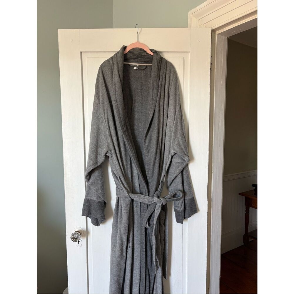 Pottery Barn Grey Shawl Unisex Robe XXL